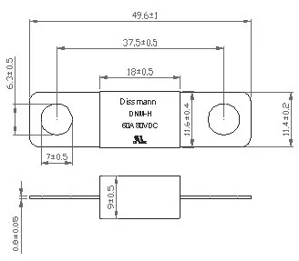 MINI Flat Plug Fuse DC32V Ceramic Fuse